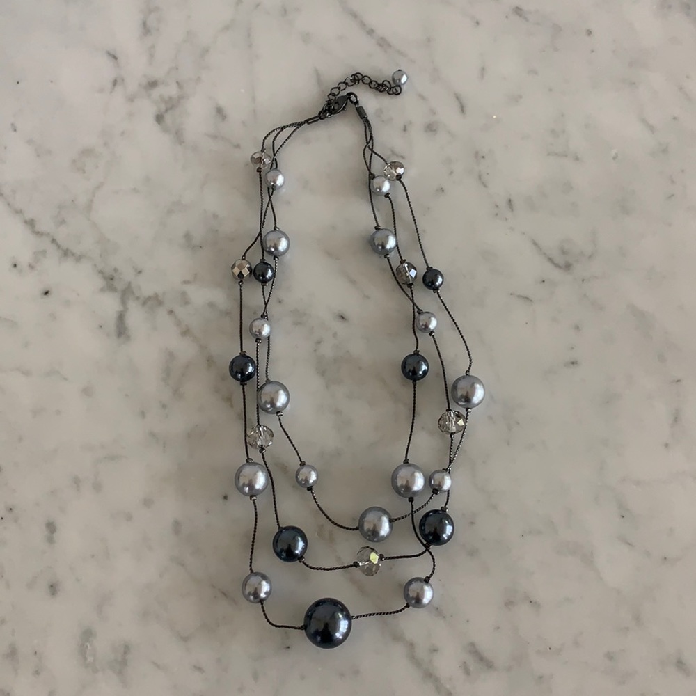 WHBM 3 strand bead necklace